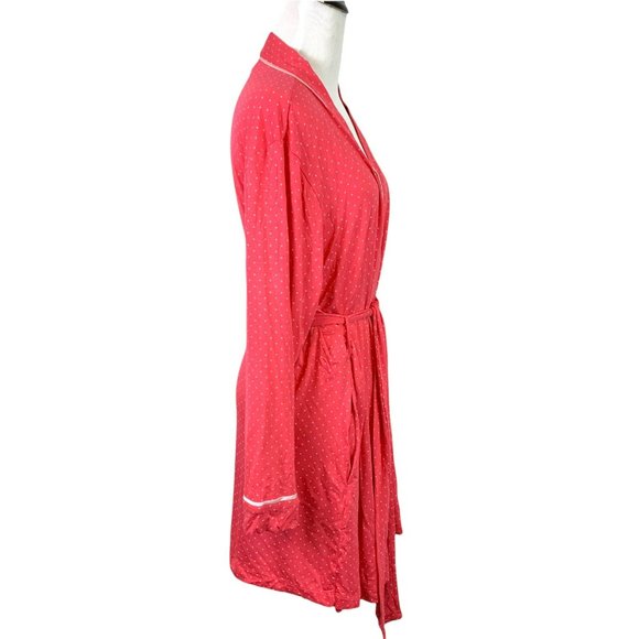 KATE SPADE Women's Size Extra Small Polka Dotted Stretchy Super Soft Robe - Picture 5 of 6